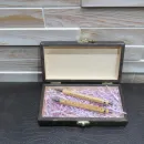 Набор «С Днем защитника Отечества»: шкатулка из массива и ручки с пожеланиями